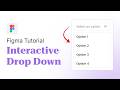 Interactive Dropdown Menu Animation In Figma | FigmaTutorial