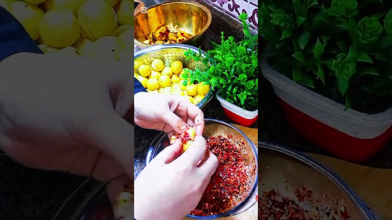 تخليل الليمون المعصفر بطريقه سهله وسريعه 🍋🍋🍋🍋🍋🍋