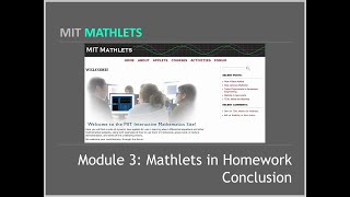 Mathlets in Homework, Module 3, Segment 2