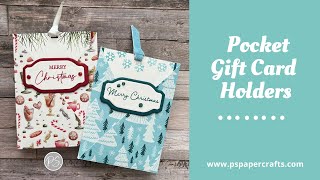How To Create Pocket Gift Card Holders
These pocket cards are so fun and easy to make. Watch the video for step-by-step instructions. The ribbon pulls up a layer with a pocket for gift card or cash. You can leave off the pocket and write a note instead. Just change up the patterned paper and sentiments to make them for any occasion. I made these for Christmas because I give out lots of gift cards.
You can get a Project Sheet with the measurements and instructions along with pictures on my Blog and shop for these products on my Online Store - links below.
LINK TO PROJECT SHEET:
https://s3-us-west-2.amazonaws.com/mystampinblog/Users/0c40565a-25b3-44e8-a0d2-08ab1bf42b6a/Supplies/cdbb2447-157b-4156-9cbc-a29cf77e670d.pdf?v=1701454896073
LINK TO ONLINE STORE:
https://www.stampinup.com/ECWeb/default.aspx?dbwsdemoid=2173510
LINK TO BLOG POST:
https://www.pspapercrafts.com/blog/2023/12/1/pocket-gift-card-holders
SIGN UP TO RECEIVE EMAILS FROM ME:
https://us15.list-manage.com/subscribe?u=e6e6ec073fee16651c7417335&id=fec0e0a1d5
LINK TO PURCHASE TUTORIALS:
https://www.pspapercrafts.com/tutorials
SOCIAL LINKS:
FACEBOOK: https://www.facebook.com/pspapercrafts
PINTEREST: https://www.pinterest.com/pattidolan44/
INSTAGRAM: http://instagram.com/pspapercrafts
#cardmaking #pspapercrafts #handmadecards #stampinup #papercraft #stamping How To Create Pocket Gift Card Holders