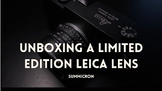 There Are Only 450 Copies Of This Leica 28Mm Summicron Lens