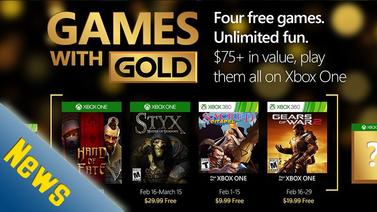 February Xbox One 360 Free Games With Gold Video YouTube