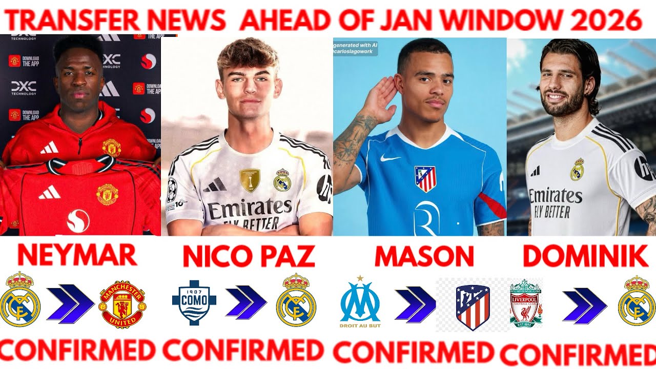 ALL LATEST CONFIRMED AND RUMOURS TRANSFERS NEWS AHEAD OF JANUARY WINDOW:GREENWOON ,VINICIUS,NEYMAR🚨