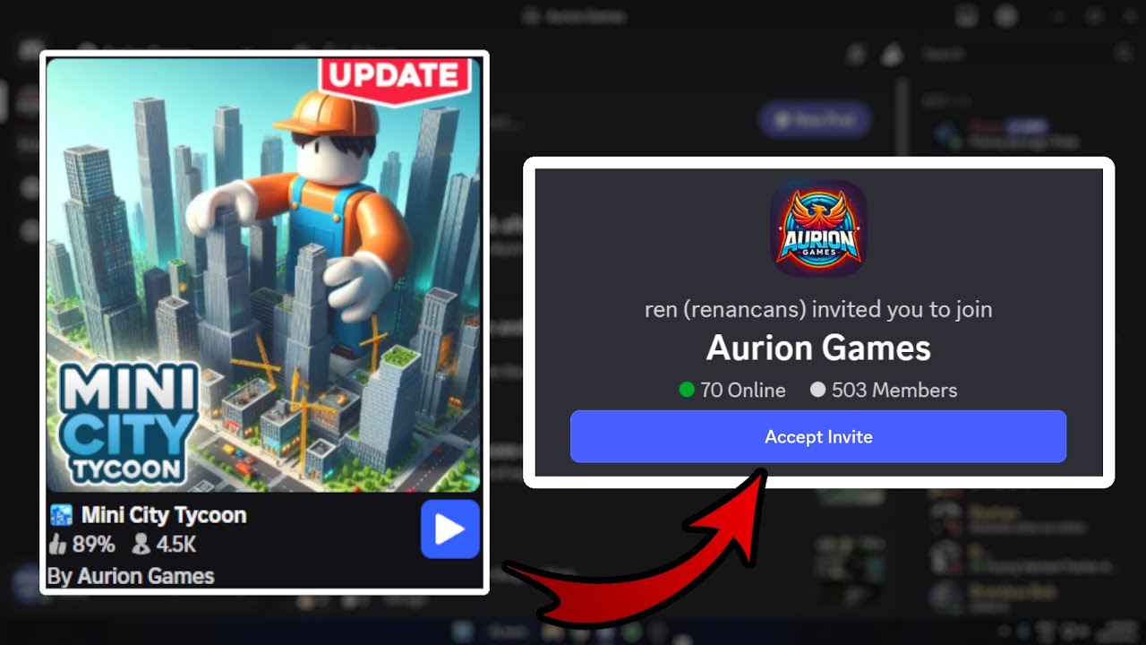 How To Join Mini City Tycoon Discord Server - YouTube