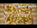 Bread pizza home made  bread pizza  in 5 minutes  lathas kitchen