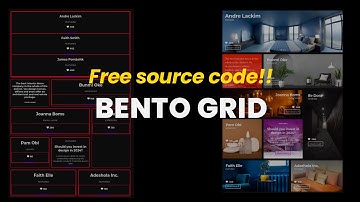 Bento Grid with HTML, CSS, & JS (Source Code Included)