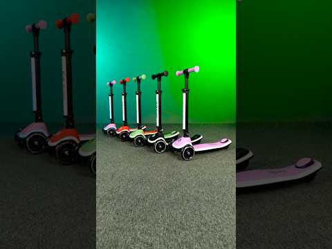 Самокат трехколесный детский Kick`n`roll с подсветкой платформы колес и руля X2P-001 розовый, видео 1