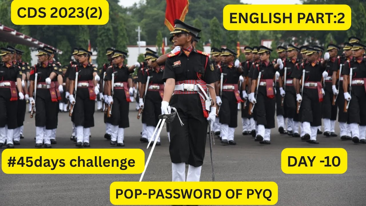 CDS PYQ 2023(2) ENGLISH PART:2