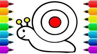 Snail Coloring Pages For Kids Drawing Animals And Insects Colouring Book