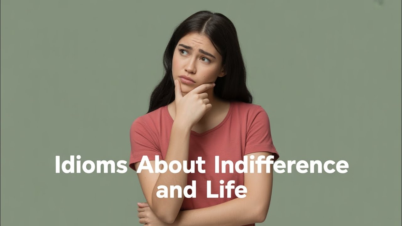 Idioms about indifference and life (with examples) - YouTube
