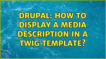 Drupal: How to display a media description in a twig template?