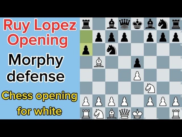 Ruy Lopez opening l Morphy defense l Chess opening for white 