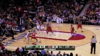 Bucks vs. Cavaliers 12/18/09 (LeBron James scored 26 points)