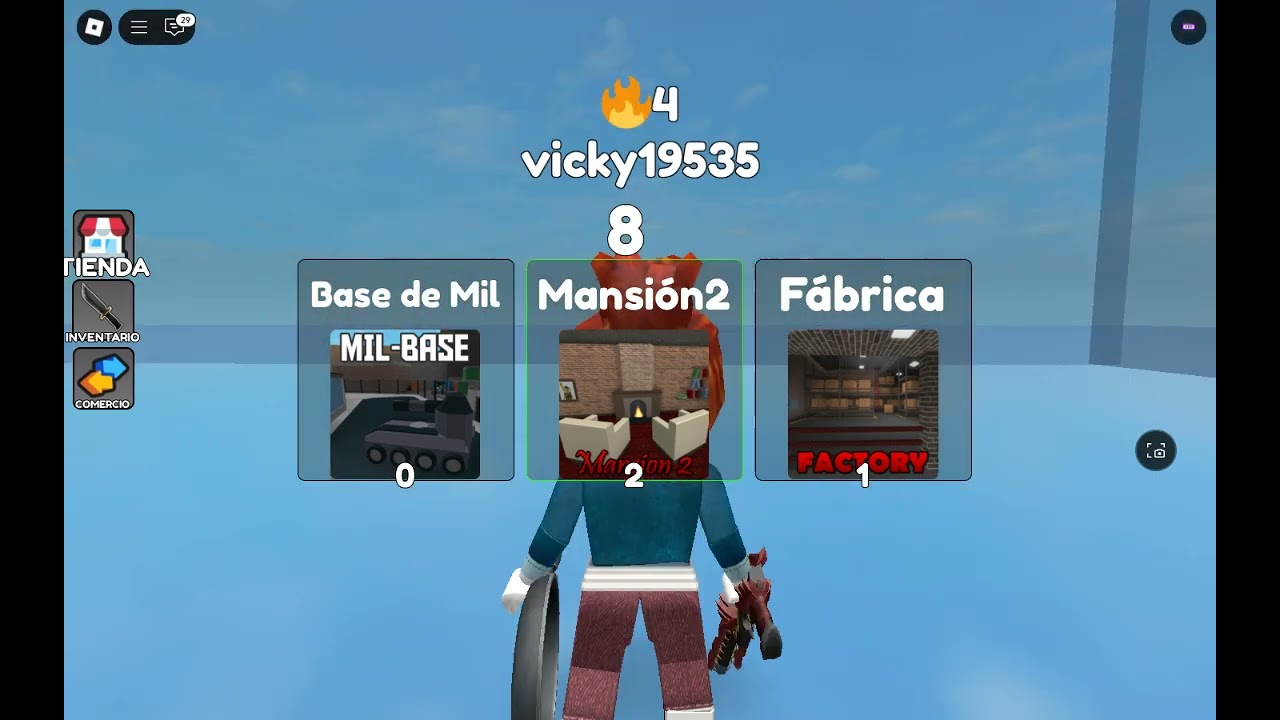 jugando a (duelos) sde roblox con personaje de pelotocina