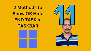 2 Methods to Show or Hide End Task Option in the Taskbar Context Menu of Windows 11 | GearUpWindows