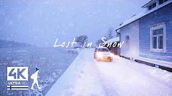 Heavy Blizzard: Finland’s Wooden Town Buried in Winter’s Fury 🌨️ Slow TV 4K
