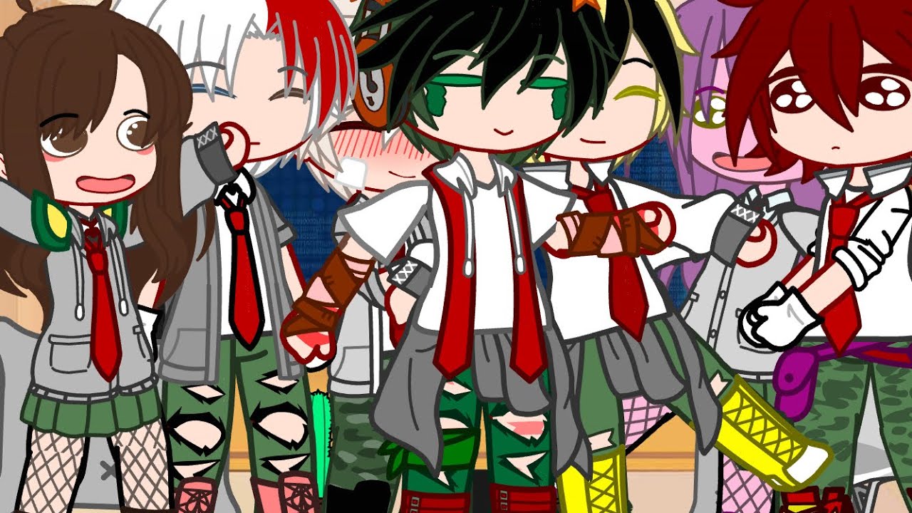 Class 1a react to deku as songs||bkdk|| kiri+mina ||ADOTED DEKU AU