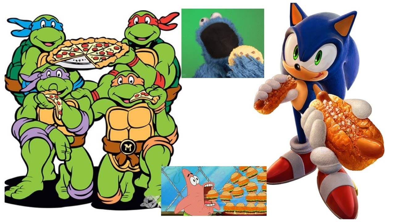 TMNT and Other Cartoons Eating Their Favorite Foods YouTube