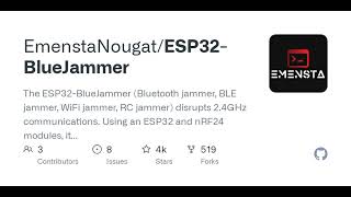 GitHub - EmenstaNougat/ESP32-BlueJammer: The ESP32-BlueJammer (Bluetooth jammer, BLE jammer, WiFi...