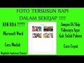cara mudah merapikan foto microsoft word
