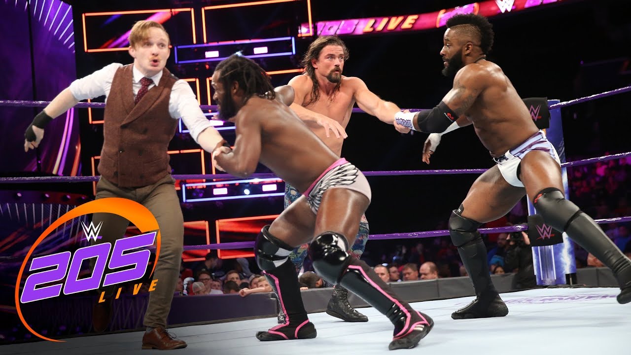 Alexander &amp; Swann vs. Gallagher &amp; Kendrick - Tornado Tag Team Match: WWE 205 Live, Nov. 14, 2017