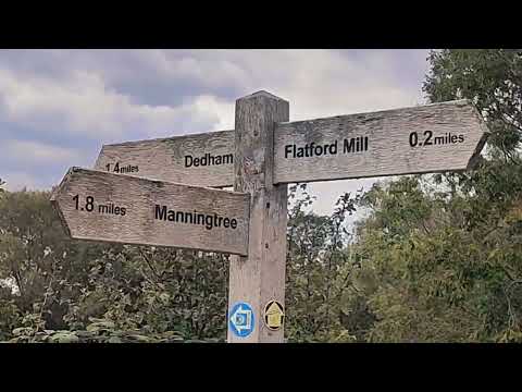 Flatford Mill, Suffolk, UK. Constable Country. Walking from Manningtree train station.