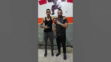 هاذي فابيو مع ميدو تركي في قاعة الرياضة كمال الأجسام 