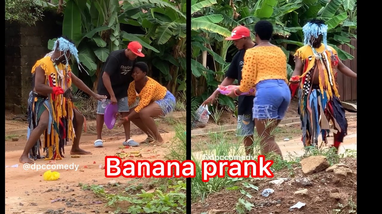 Розыгрыш девочки-сироты с бананом