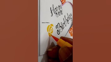 Flora Design with BrushPen over Birthday Card | Manisha #basicsofart #flora
