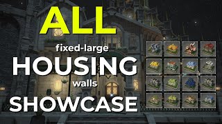 FF14 all fixed-large Housing Walls Showcase