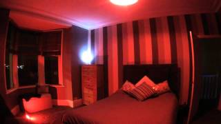 Philips Hue lighting with Hue Disco app on the iPad 05/03/16 (with strobe lighting test at 2:50)