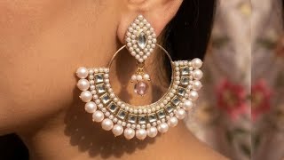 Easy beautiful hanging earrings tutorial 🌸
