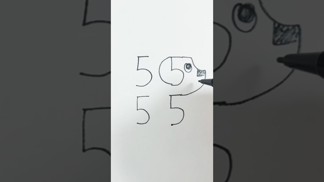 How to Draw DOG from “5555”
