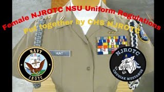 NJROTC female NSU Uniform Regulations