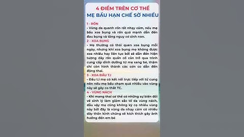 4 Điều Trên Cơ Thể Mẹ Bầu Hạn Chế Sờ Nhiều #dsdaiminh #dsngocminh #health