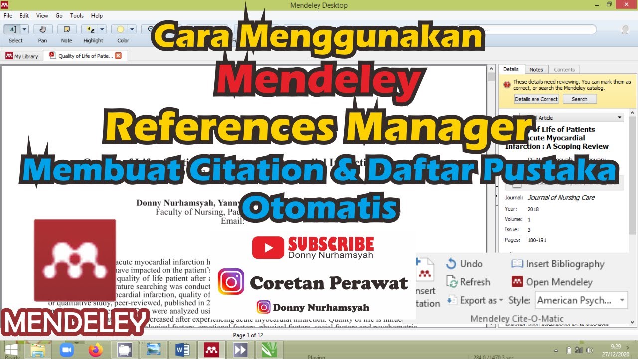 Cara Menggunakan Mendeley Untuk Skripsi Membuat Citation Dan Daftar Cara menggunakan mendeley untuk skripsi membuat citation dan daftar