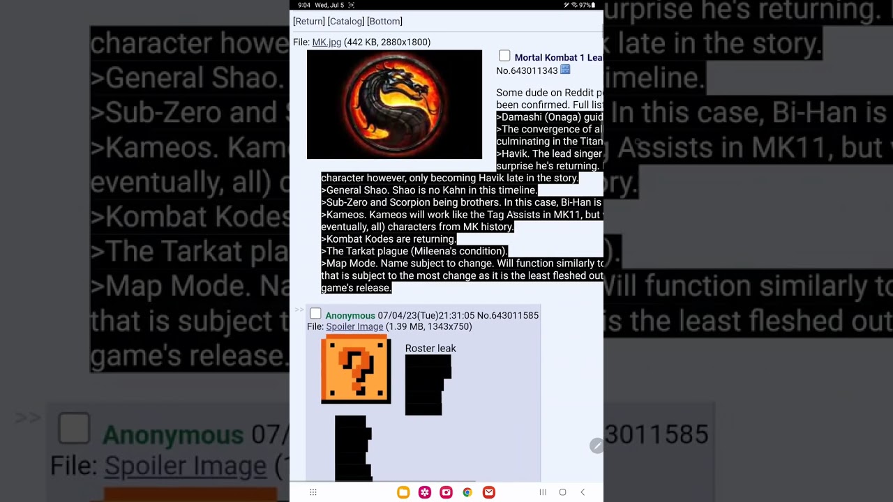 mortal kombat 1  story and roster leak