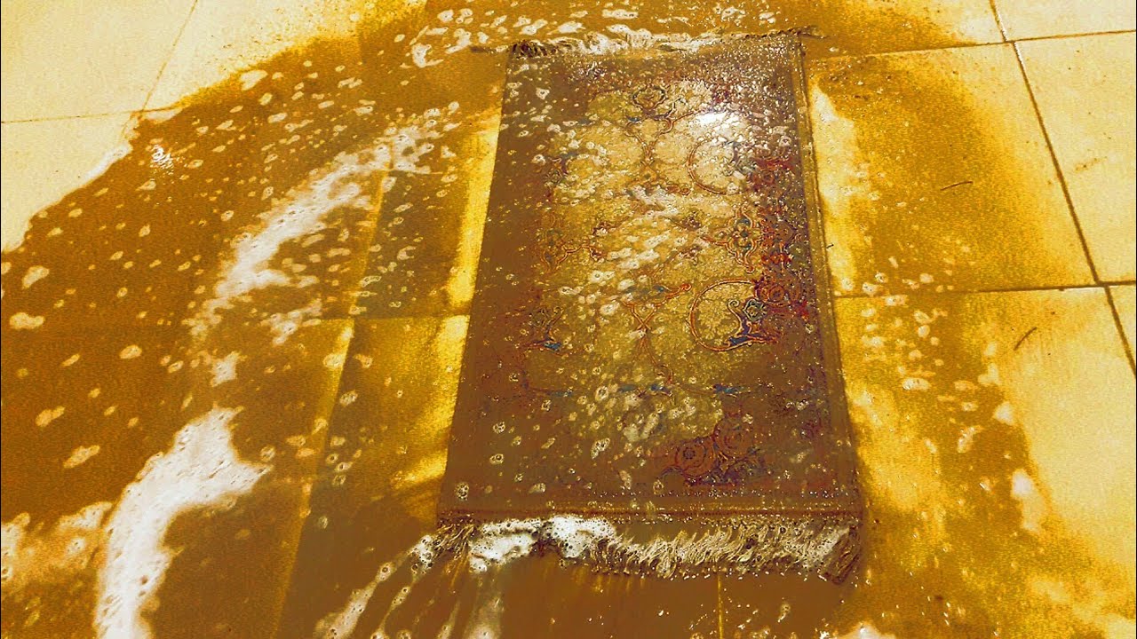 Чрезвычайно красивый ковер / просмотр видео о чистке очень грязного грязного ковра расслабит вас