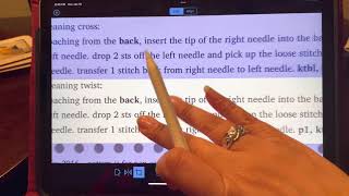 Knit Companion App - how to make a text piece, an additional page screenshot 1