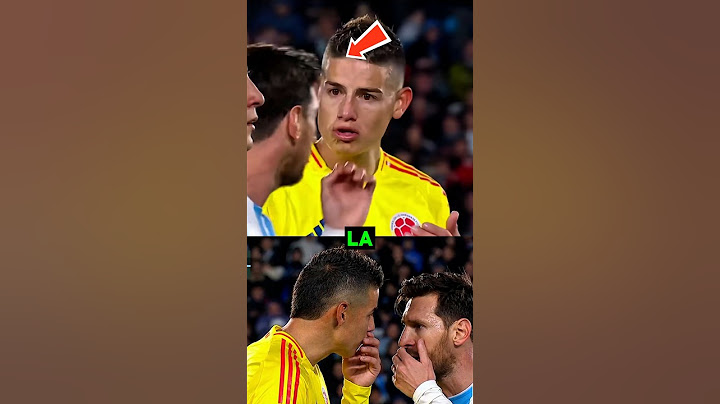 La discusión de Messi y James en pleno partido 😱❔