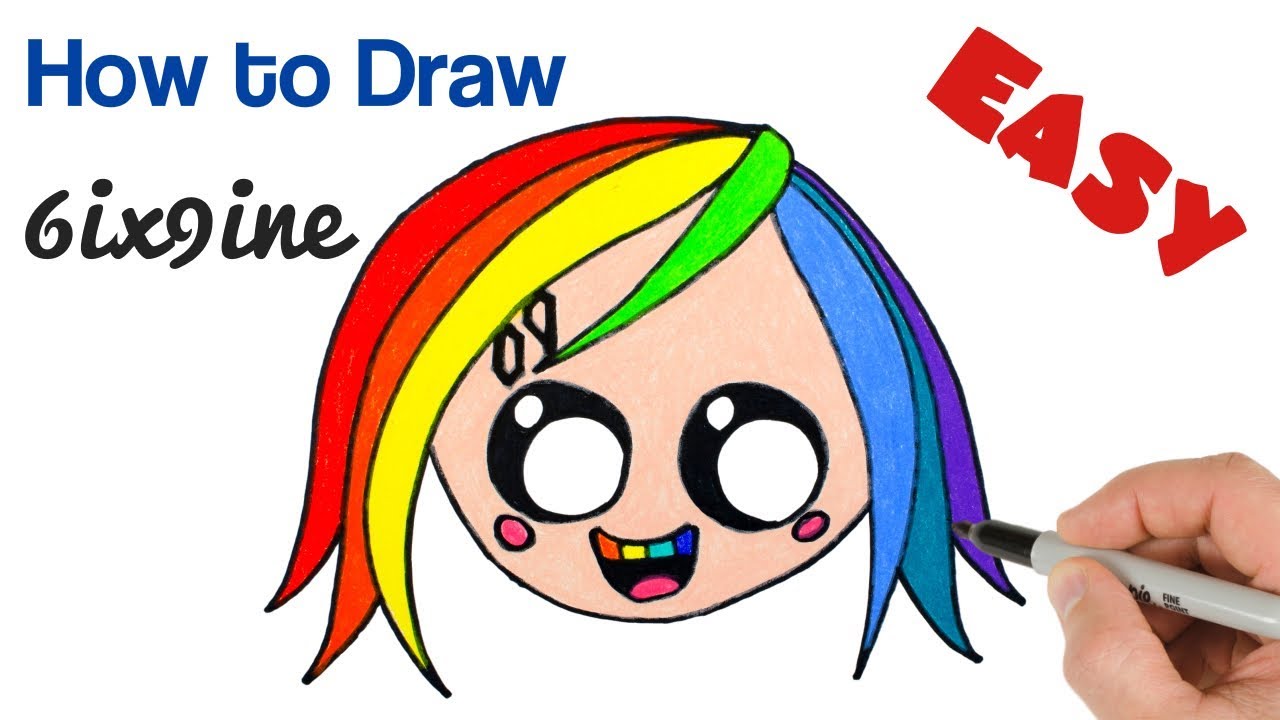 How to Draw 6ix9ine Tekashi69 Cute and Easy - YouTube