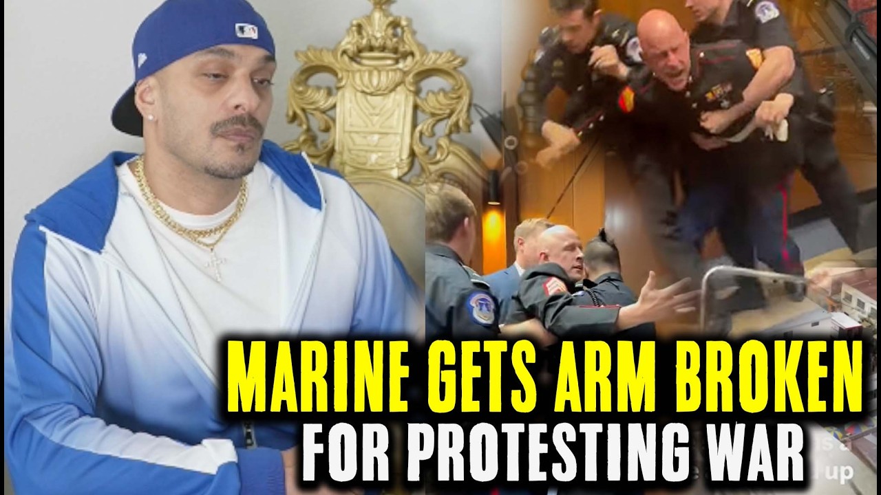 Mr. Criminal - Marine gets arm broken for protesting the WAR