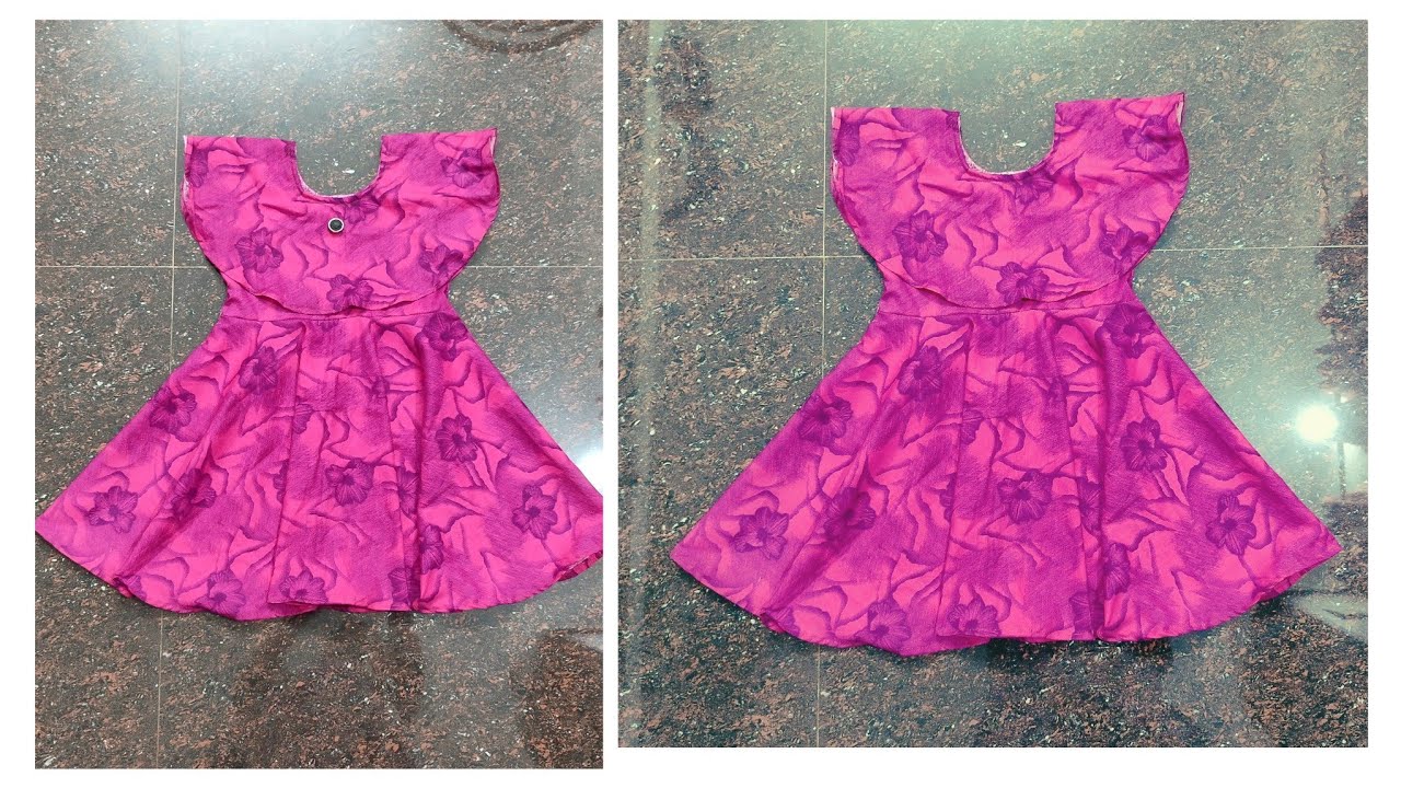 Cape modal umbrella cut frock cutting and stitching in kannada YouTube