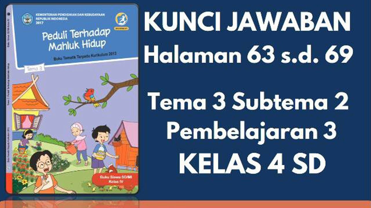 Kunci Jawaban Tema 3 Kelas 4 Subtema 2 Pembelajaran 3 Halaman 63 69 Youtube