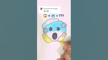 Mix Emoji Drawing | Face Screaming in Fear 😱 + Cold Face 🥶 #viral #trending #shorts #ytshorts
