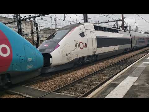 Depart d'une UM surprenante ! Ouigo+TGV InOui à Paris Gare de Lyon