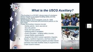 Thumbnail US Coast Guard Auxiliary volunteer communicator program explained to San Diego ARES 12-19-20