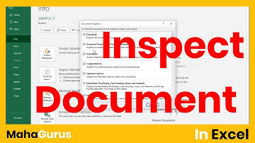 Inspecting and Protecting Workbooks- Inspect Document in Excel Tutorial