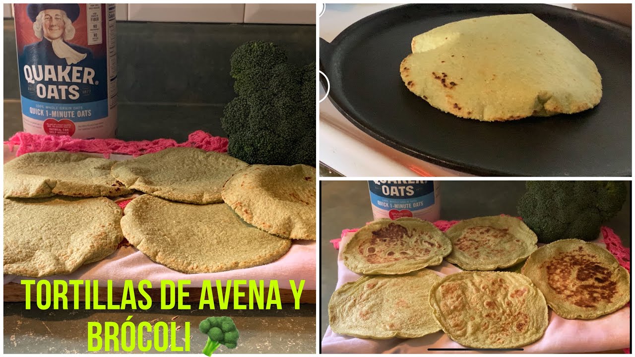 Tortillas de avena y brócoli 🥦 súper saludables no gluten YouTube