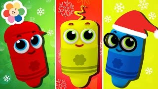 Learn Colors With Color Crew Christmas Special | Finger Family Nursery Rhymes | BabyFirst TV